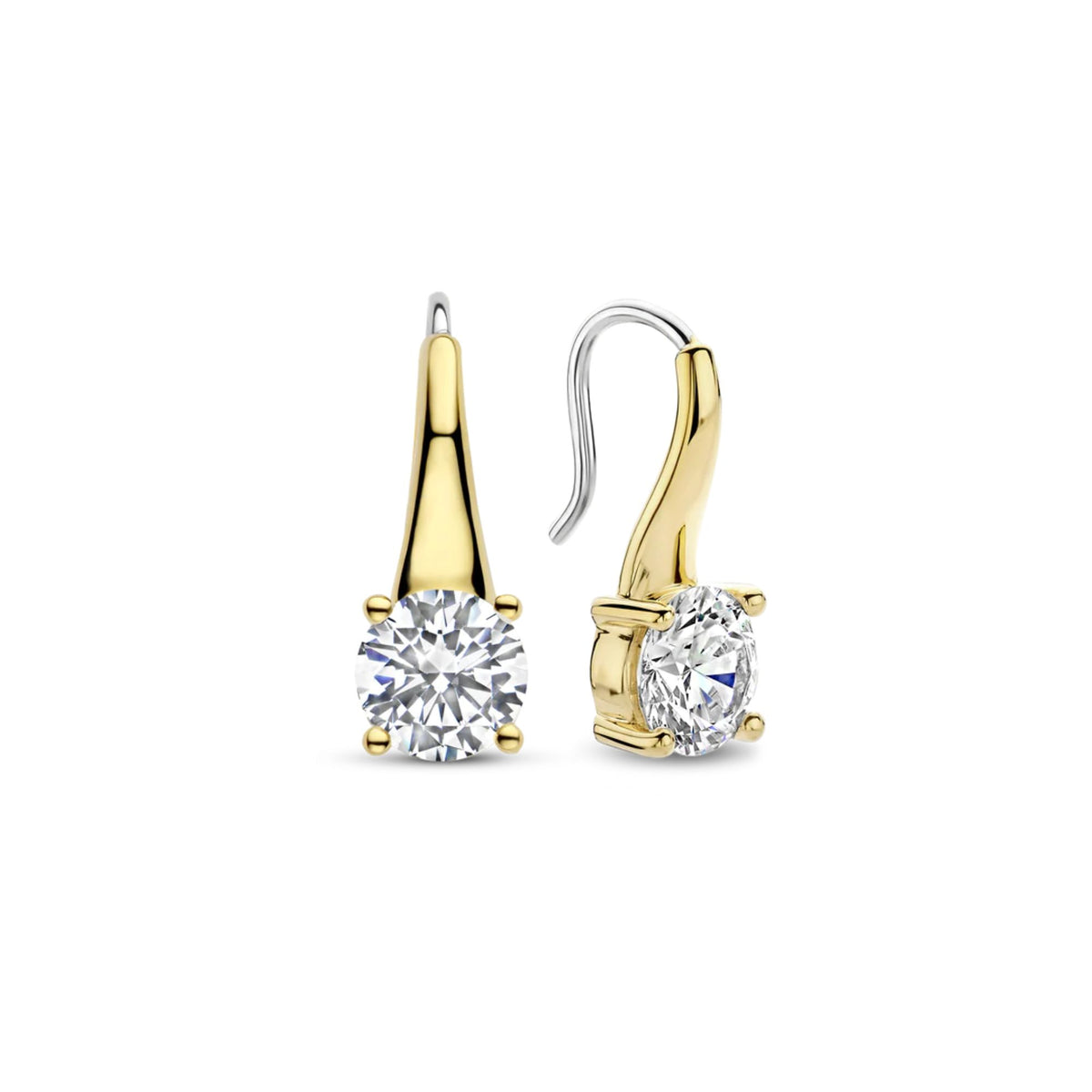 [LLOYD] 10K☆French Ribbon Point Earrings Tilda's Bow Diamond Link Earrings, - Graff