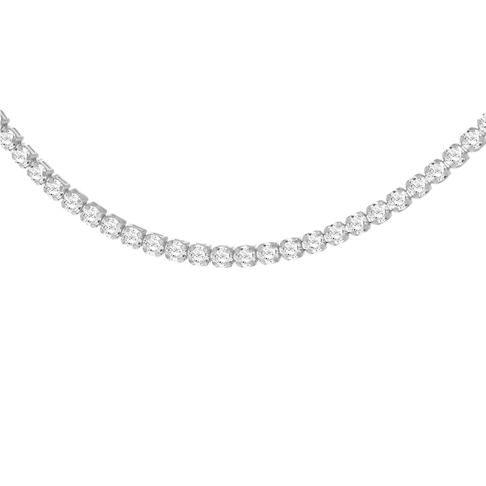 Sterling Silver 43cm CZ Tennis Necklace Keanes Jewellers