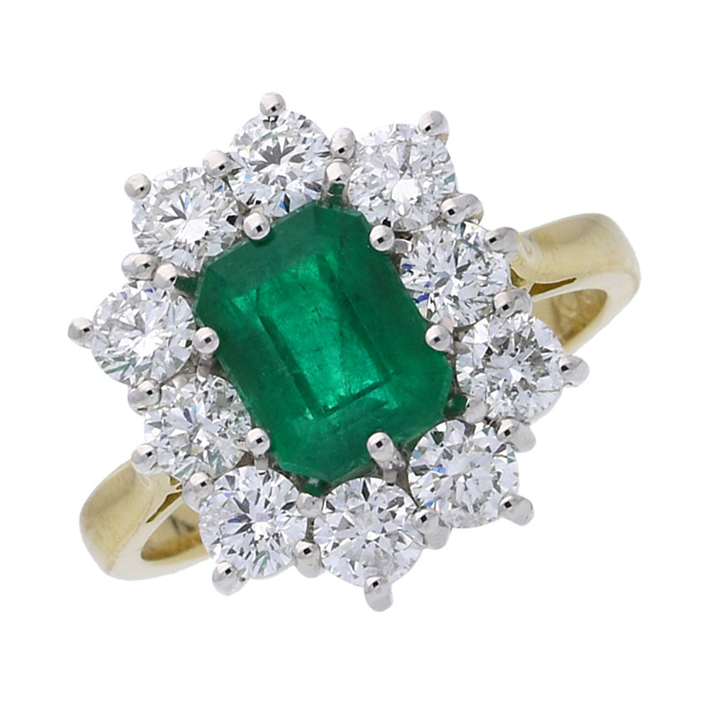 Cluster emerald on sale