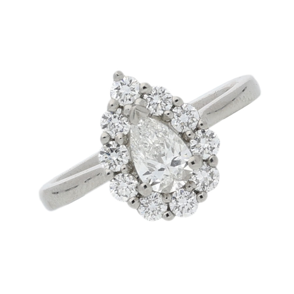 Cluster pear engagement ring outlet