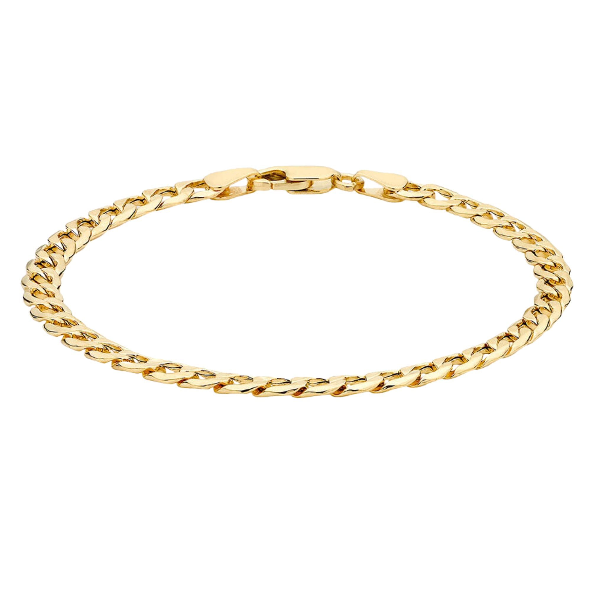 18ct Yellow Gold Curb Chain Men's Bracelet – Keanes Jewellers