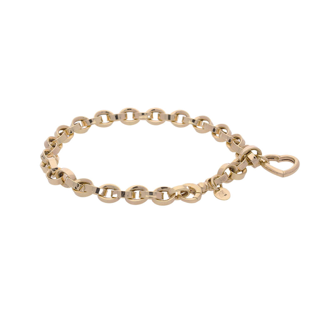 9ct Gold Heart Link Charm Bracelet – Keanes Jewellers