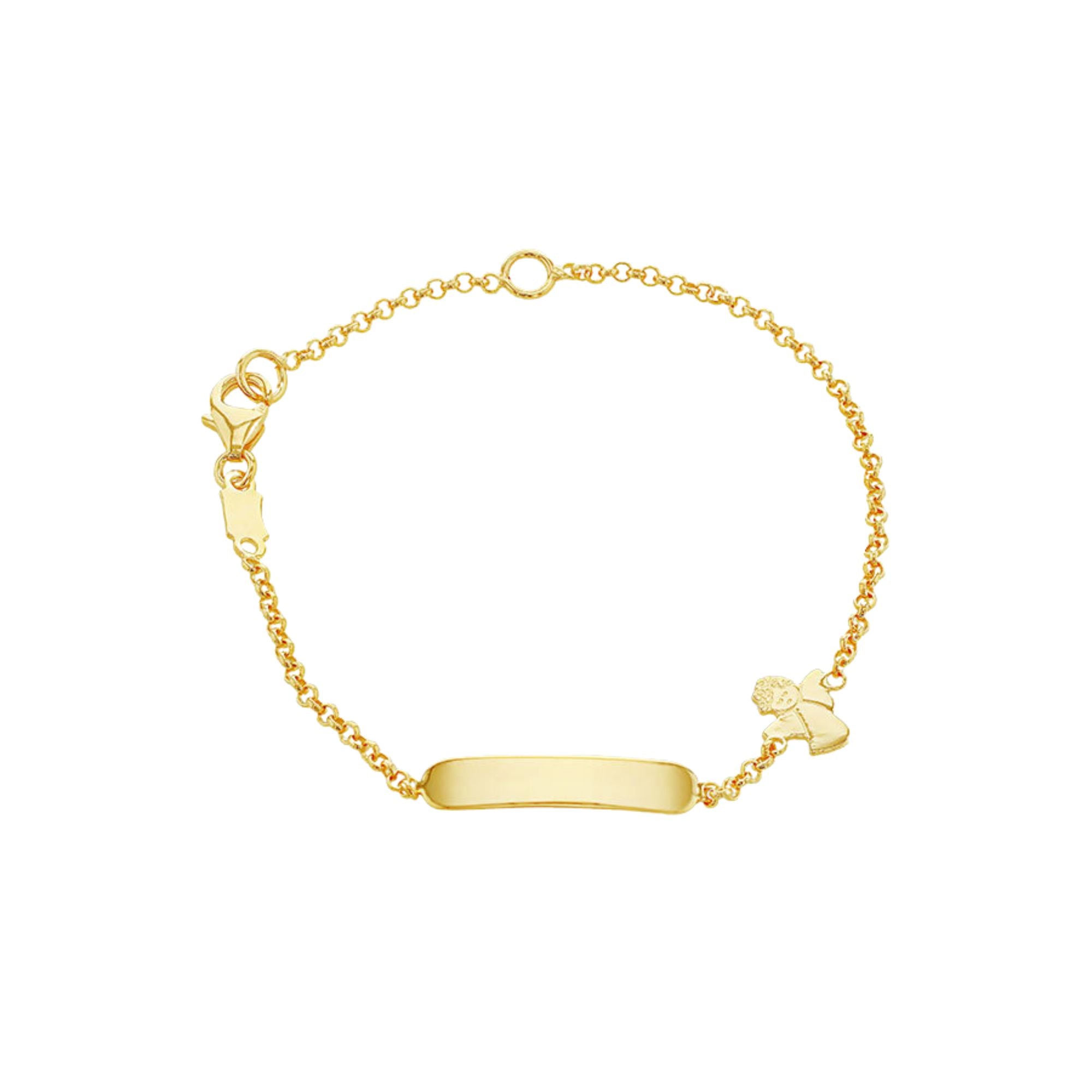 9ct Yellow Gold Baby Angel ID Children's Bracelet – Keanes Jewellers