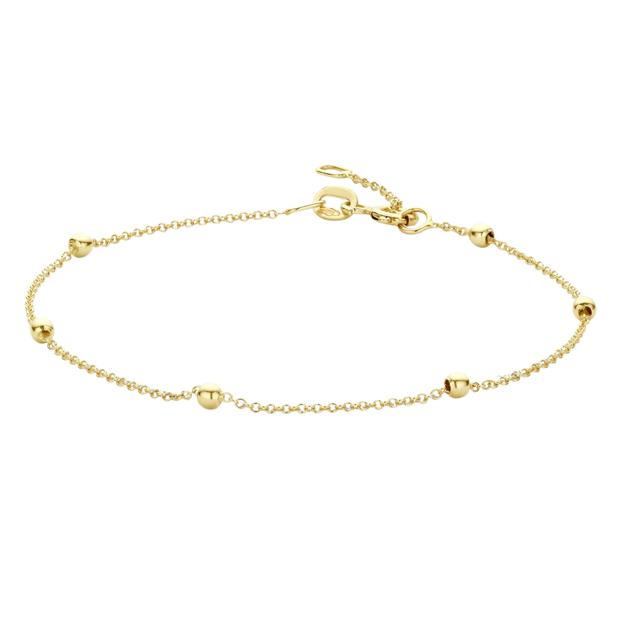 Blush 14ct Yellow Gold Beads Gold Bracelet – Keanes Jewellers