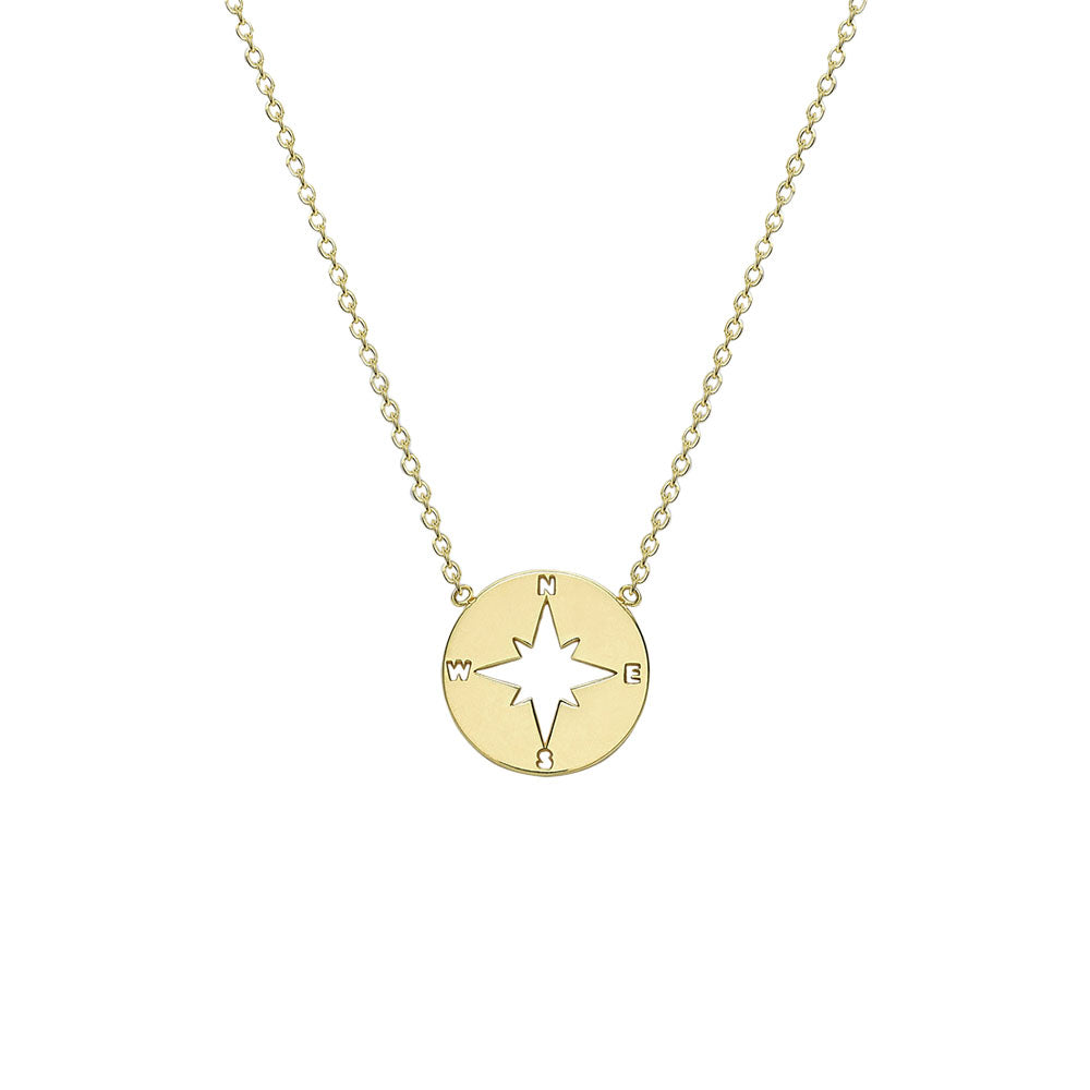 9ct Yellow Gold Mini Compass Pendant – Keanes Jewellers