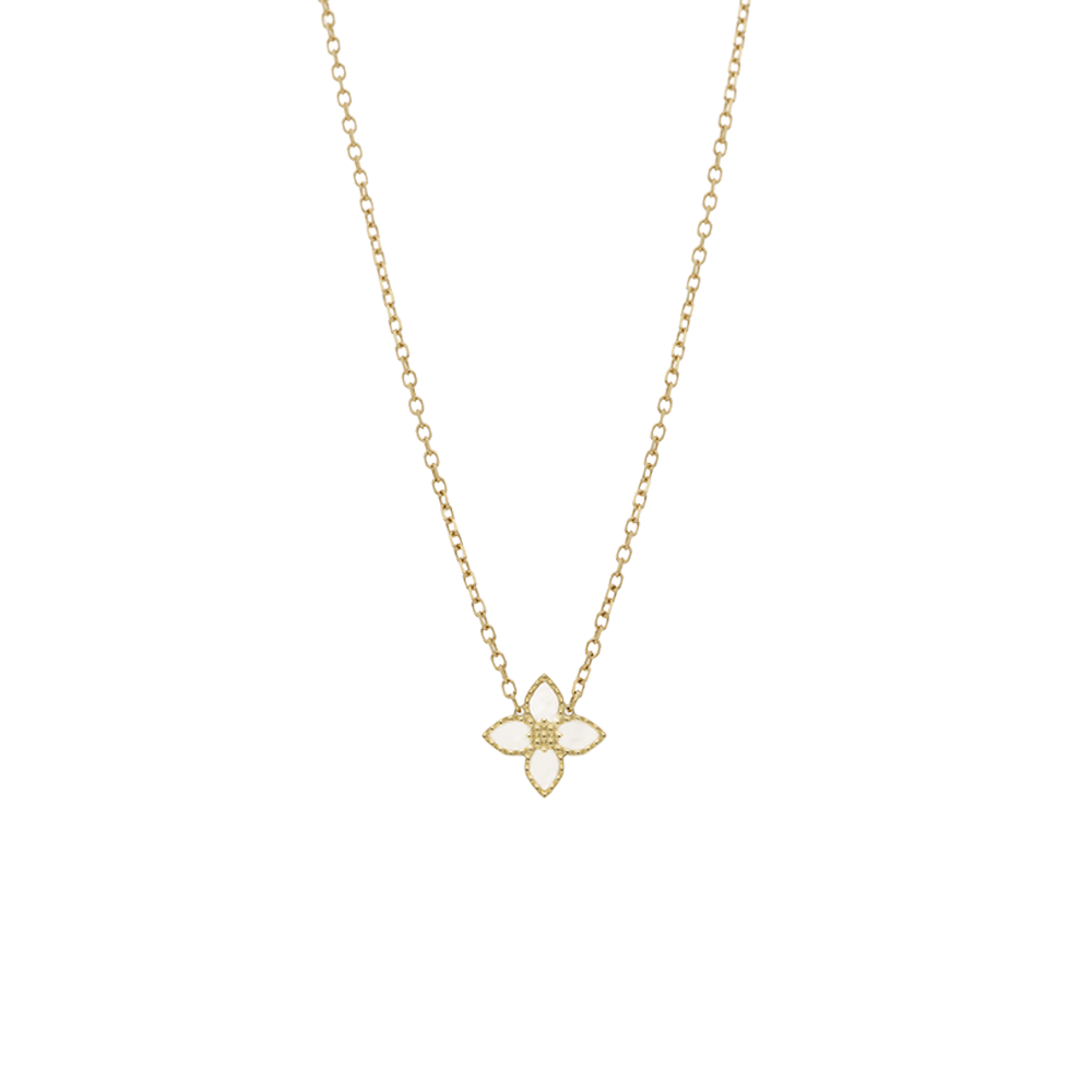 9ct Yellow Gold Mother of Pearl Lotus Pendant – Keanes Jewellers