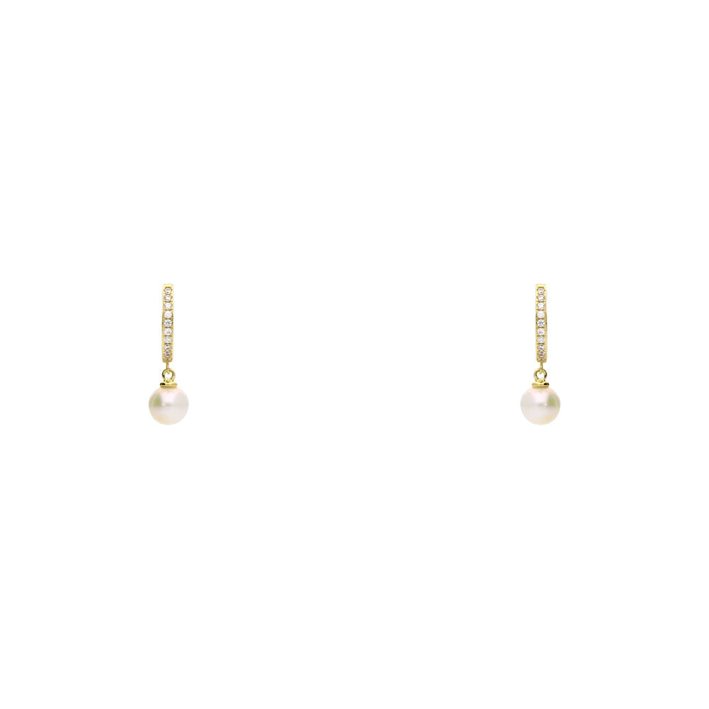 8.0 - 9.0mm Baroque Cultured Freshwater Pearl Drop Earrings in 14K Gold |  Zales