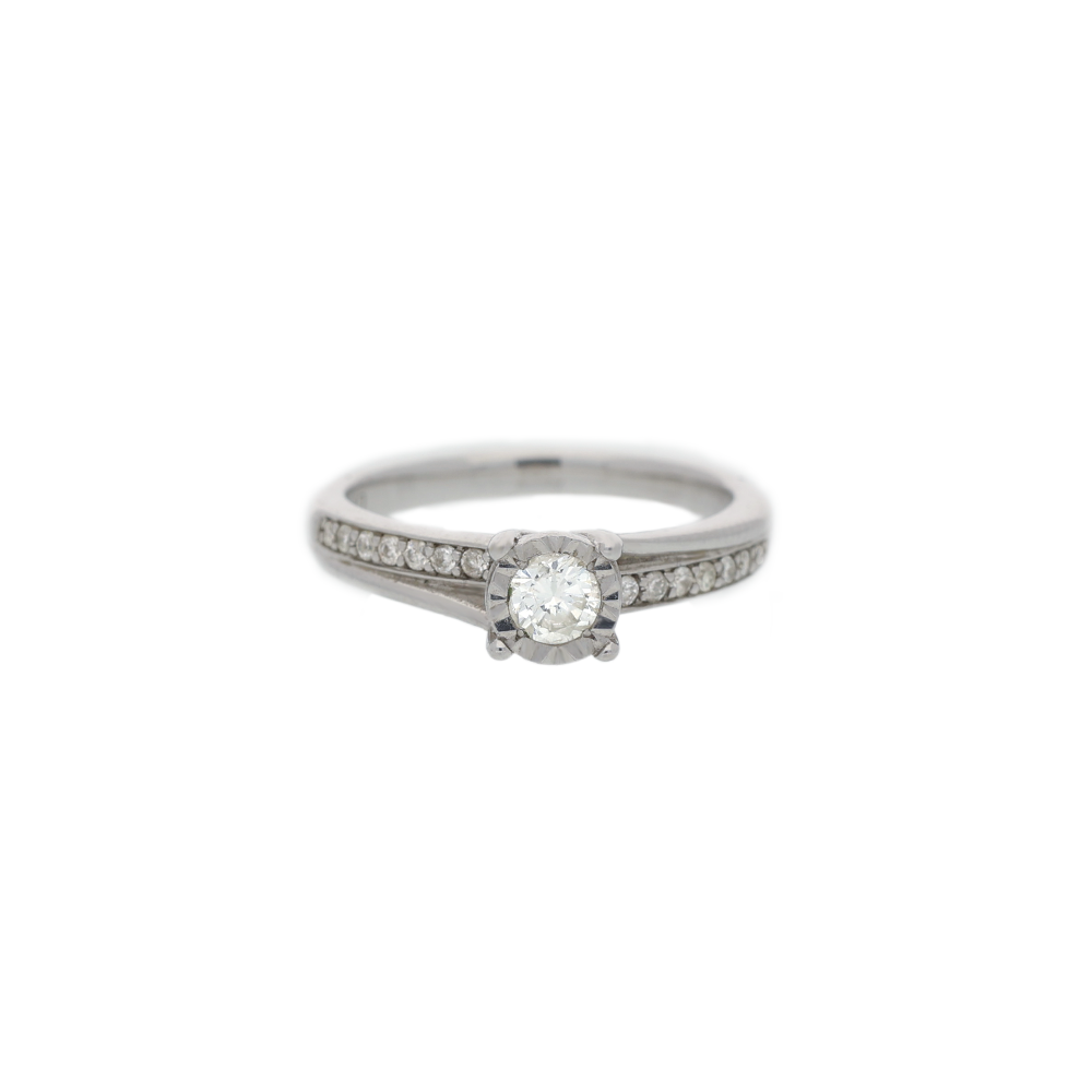 9ct White Gold Illusion Solitaire Diamond Dress Ring Keanes Jewellers 9ct White Gold Illusion Solitaire Diamond Dress Ring Keanes Jewellers