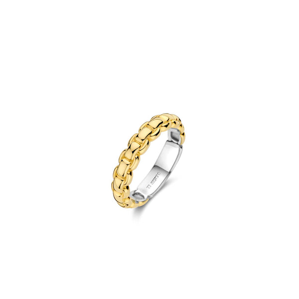 Ti Sento Gold Plated Chain Link Ring – Keanes Jewellers