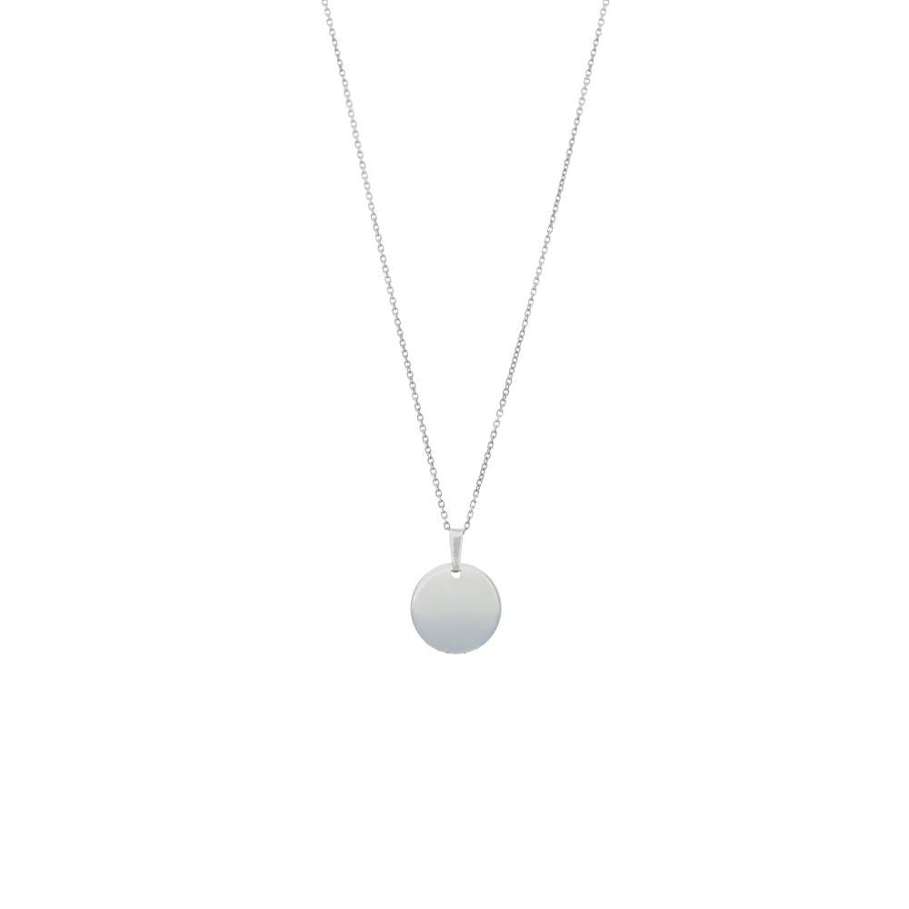 Sterling Silver Round Plain Disc Pendant – Keanes Jewellers