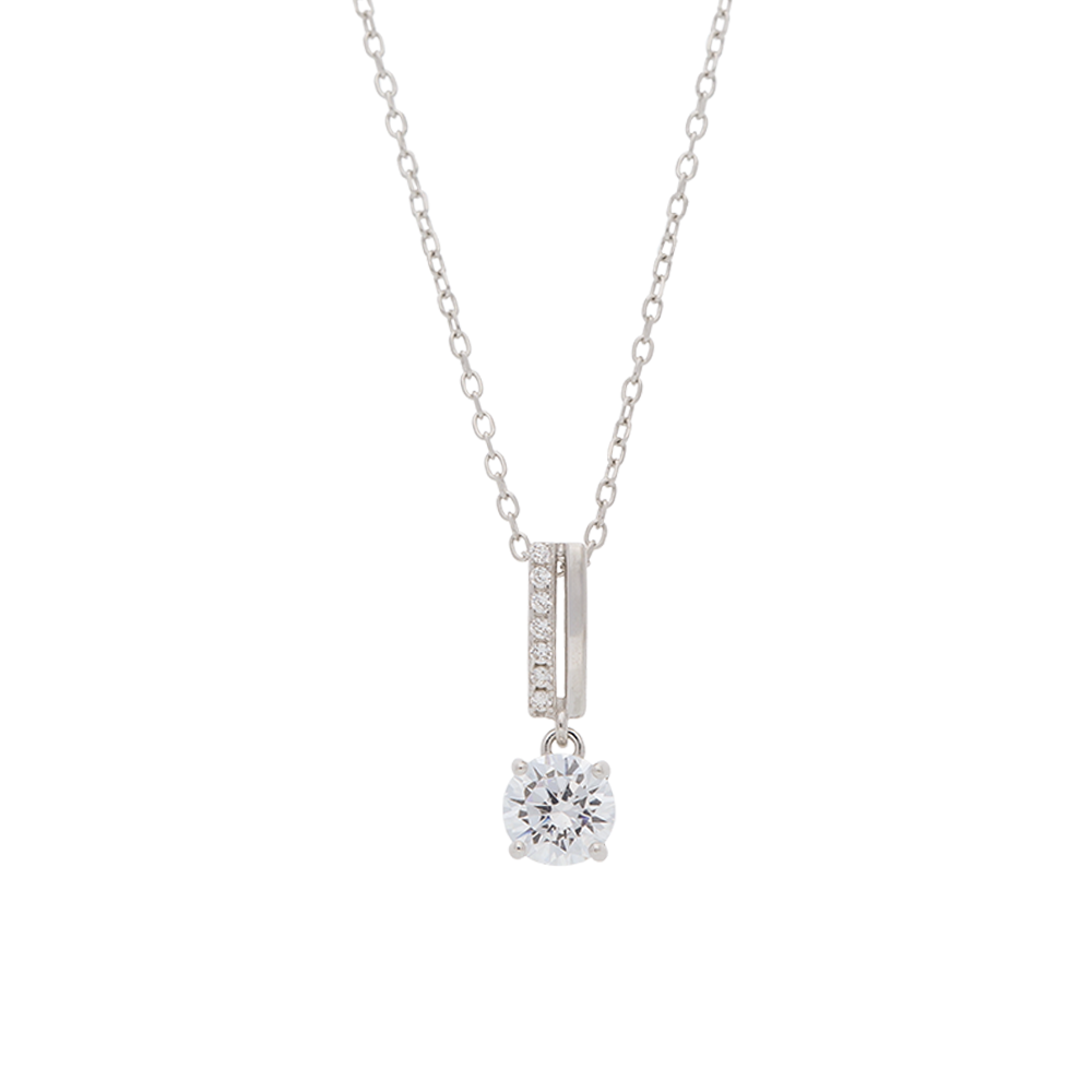 Cubic Zirconia necklace on a white background