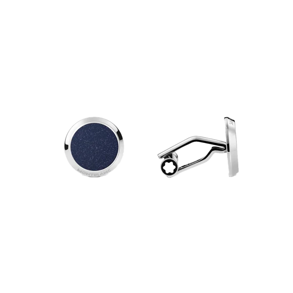 Blue and silver cufflinks clearance