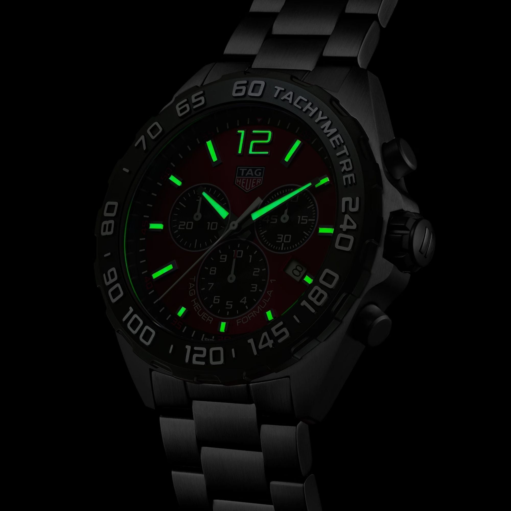 Men's swiss chronograph formula 1 stainless steel bracelet deals watch 43mm