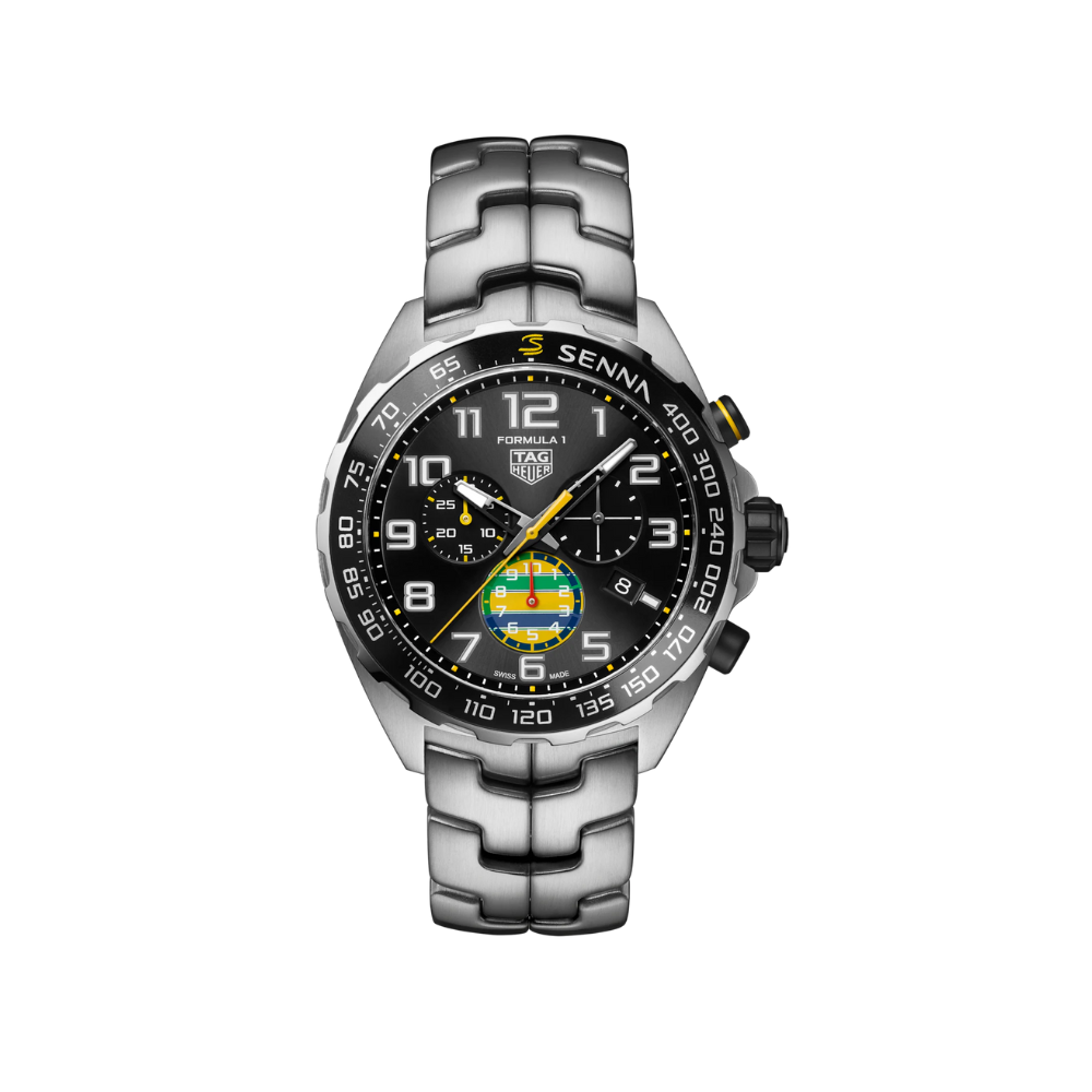 TAG Heuer Formula 1 Silver 43mm Chronograph x Senna – Keanes Jewellers TAG Heuer Formula 1 Silver 43mm Chronograph x Senna – Keanes Jewellers