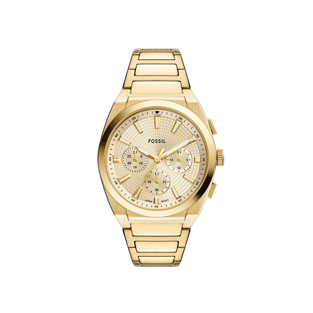 Fossil Everett Chronograph 44mm Gold Tone Watch FS6119 – Keanes Jewellers
