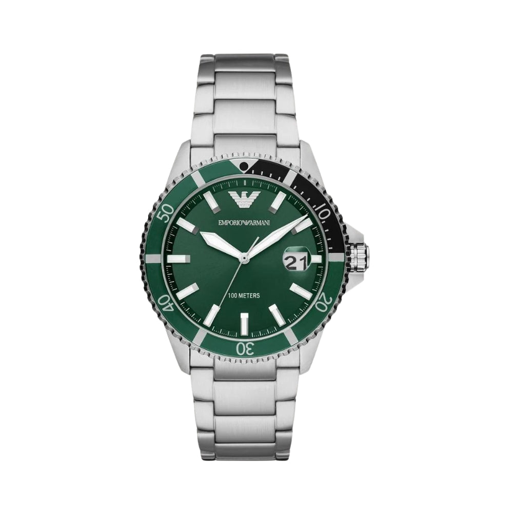 Armani watch green strap online