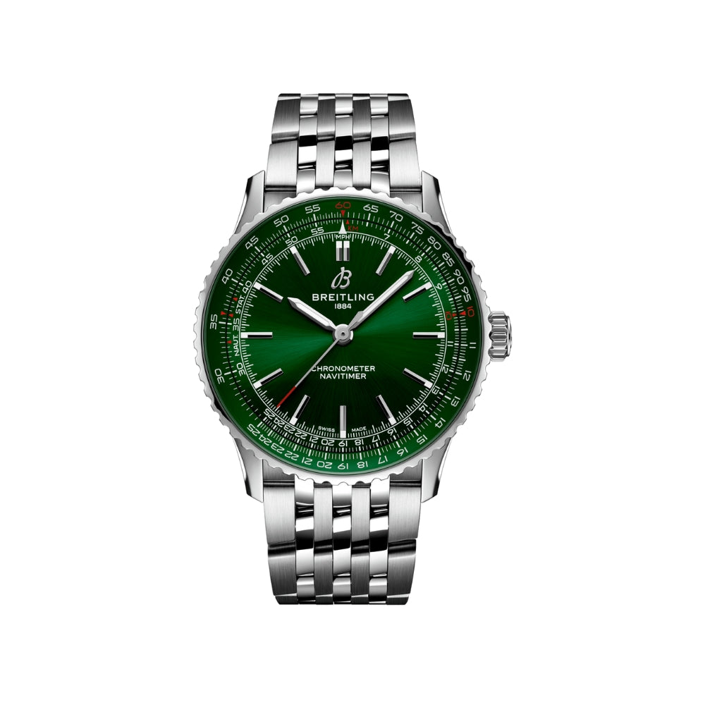 Breitling Navitimer Automatic Green Dial 41mm Watch A17329371L1A1