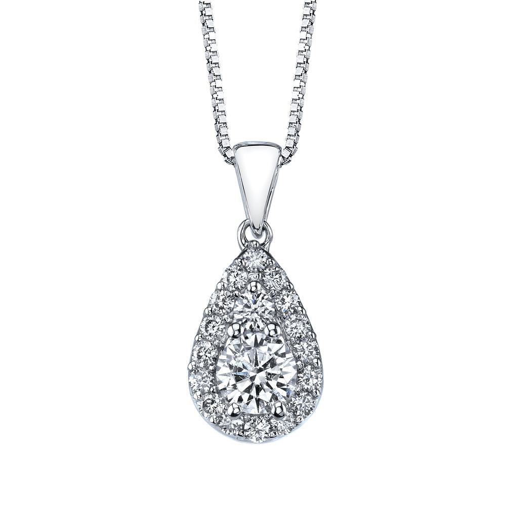 Solitaire Bezel Set Diamond Necklace in 18ct White Gold (0.09ct) | Hockley  Jewellers
