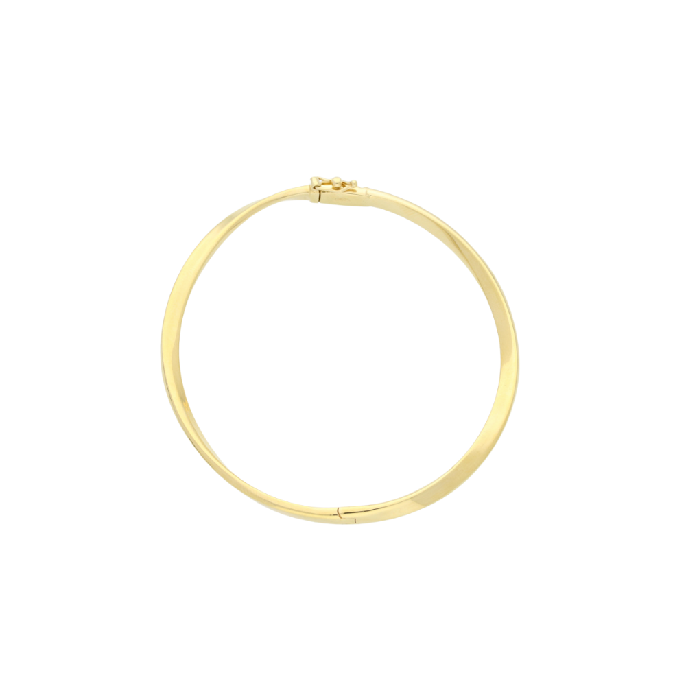 9ct Yellow Gold Curl Narrow Bangle – Keanes Jewellers
