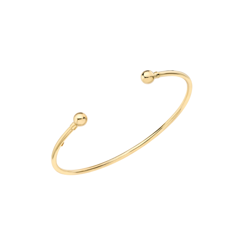 9ct Yellow Gold Plain Torque Bangle Keanes Jewellers