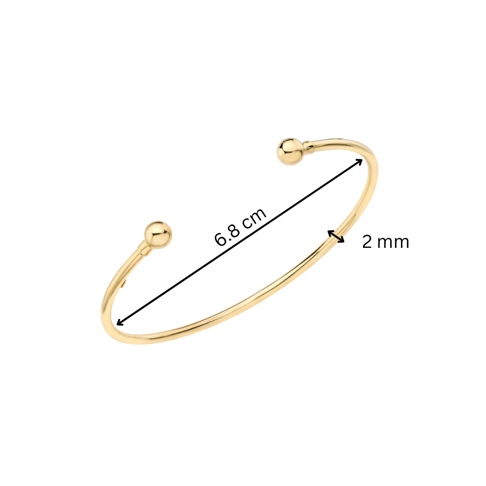 9ct Yellow Gold Plain Torque Bangle Keanes Jewellers
