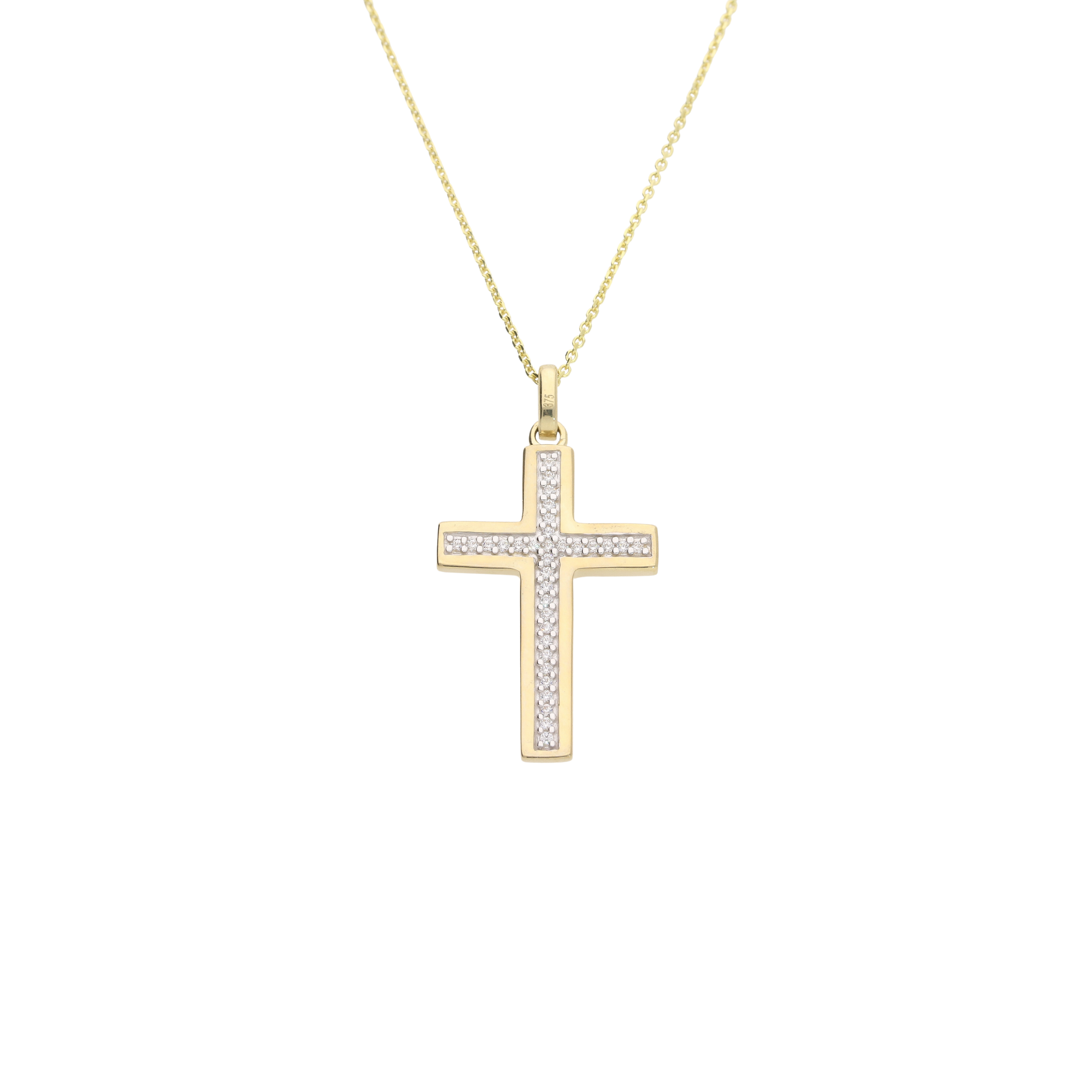 9ct cross and online chain
