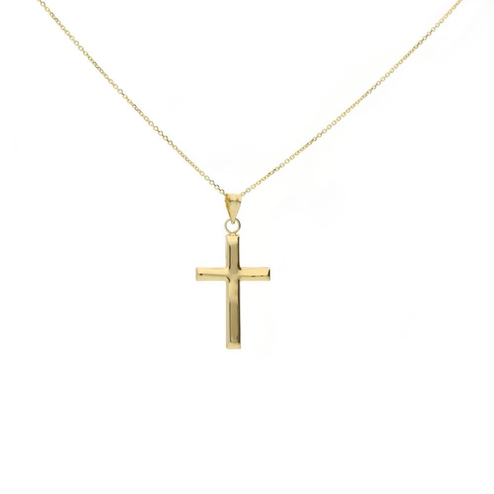 Cross 9ct Gold Chain Warren James 9ct Gold Solid 20 Mens Curb