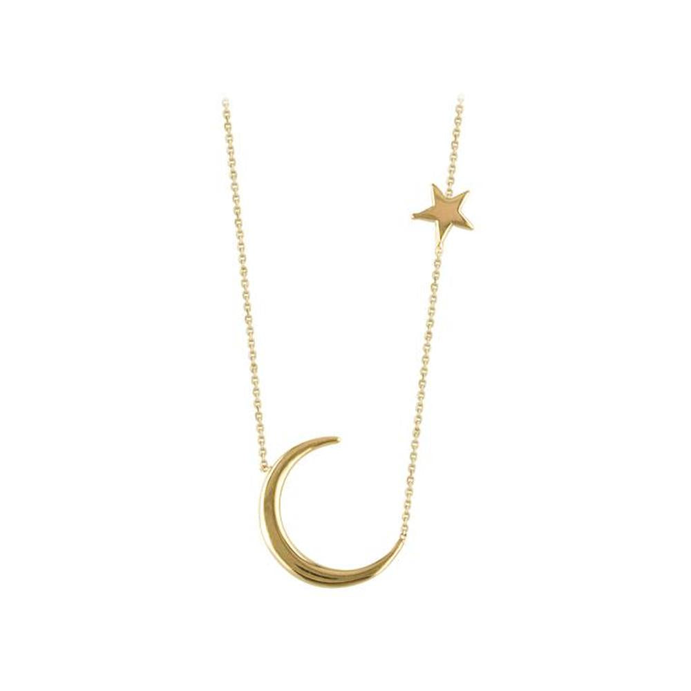 9ct Gold Moon and Star Pendant – Keanes Jewellers