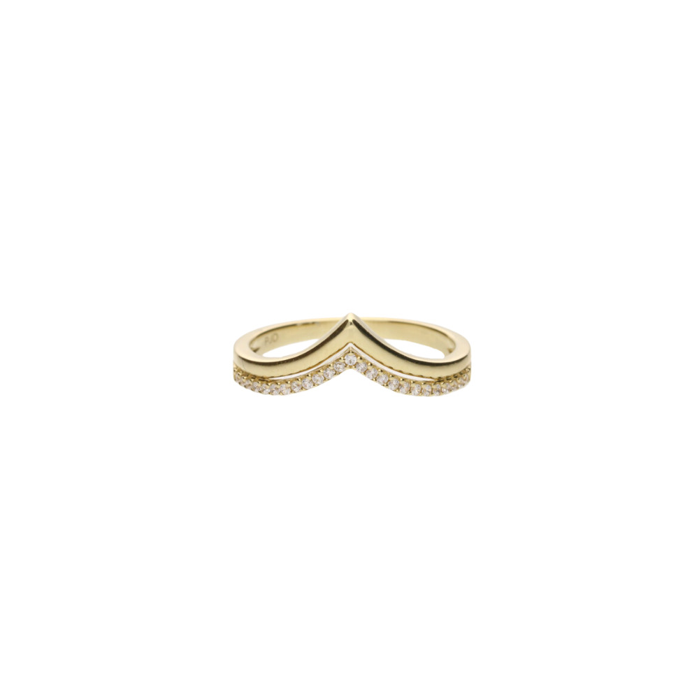 Plain gold 2025 wishbone ring