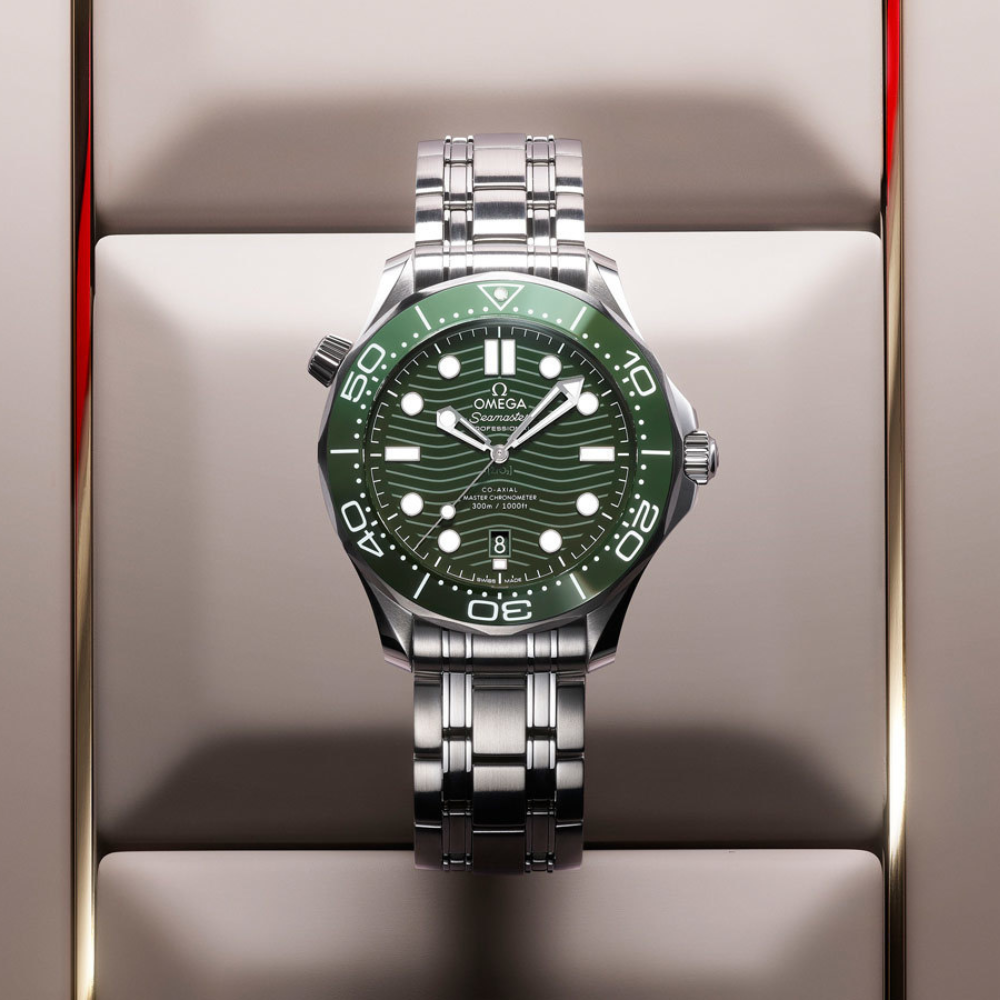 Omega seamaster 300 green dial sale