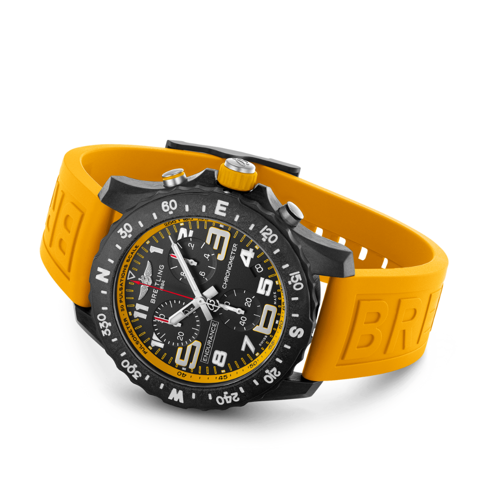 BREITLING ENDURANCE PRO 44MM MENS WATCH YELLOW X82310A41B1S3 Keanes Jewellers