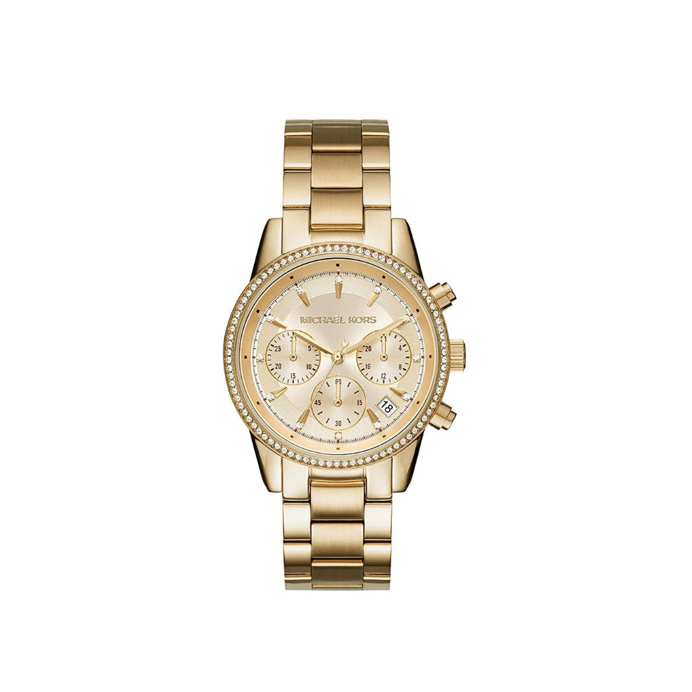 Michael Kors Ritz Chronograph Gold Tone Watch MK6356 – Keanes Jewellers