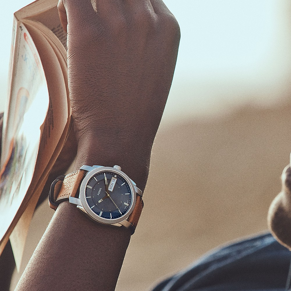 Cognac leather watch on sale