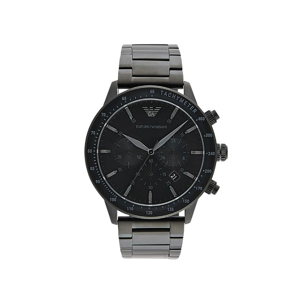 Metal armani watch best sale