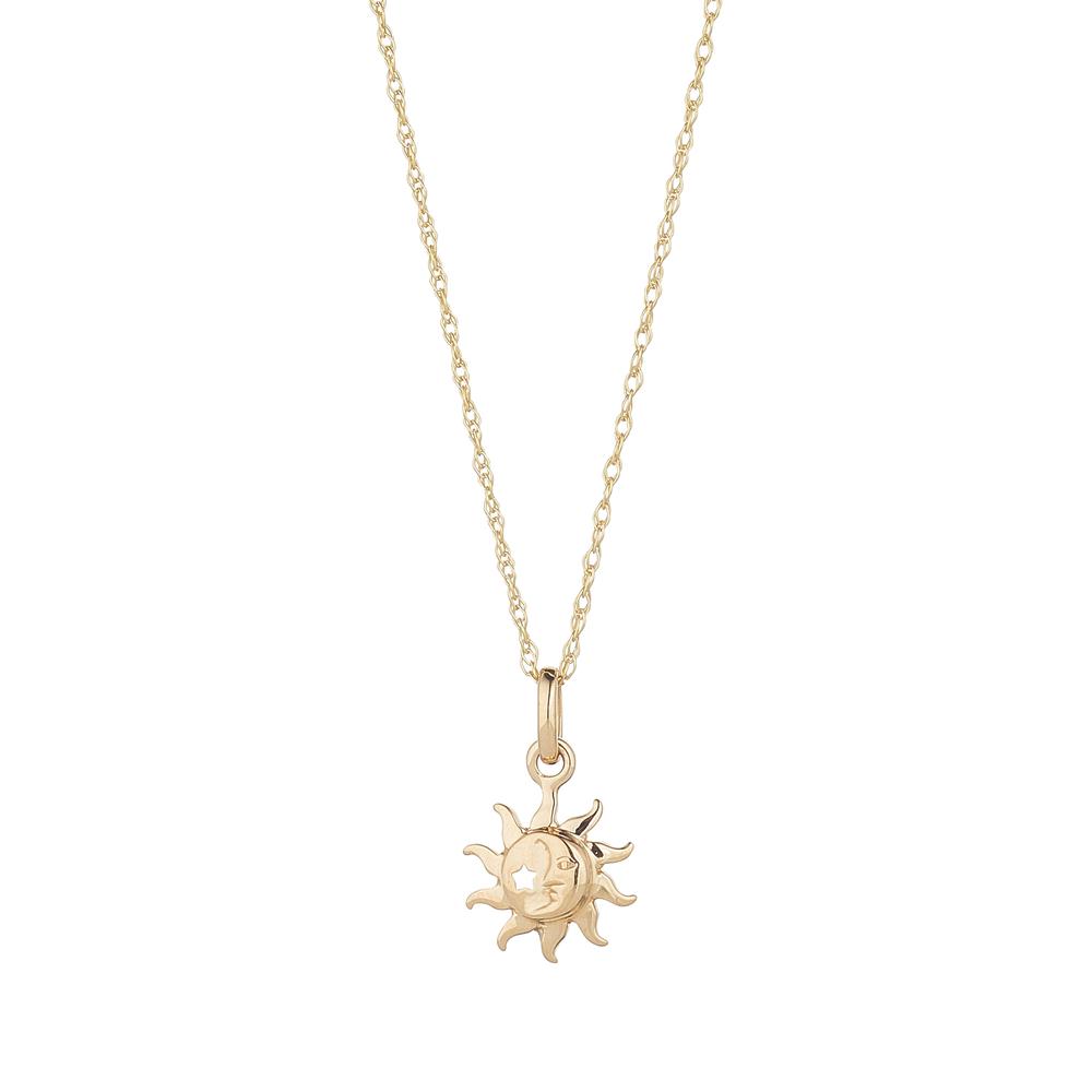 Sun Necklace, Gold Necklace, Celestial Jewelry, Sun Pendant Necklace – YSM  Designs