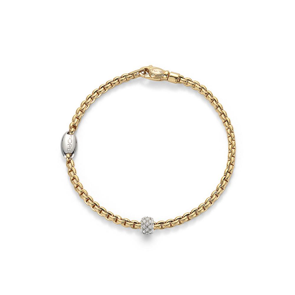 Prima Flex'It Bracelet in Rose Gold with Dew Drop Floating Diamonds - Size  M (17 cm) | LaNae Fine Jewelry