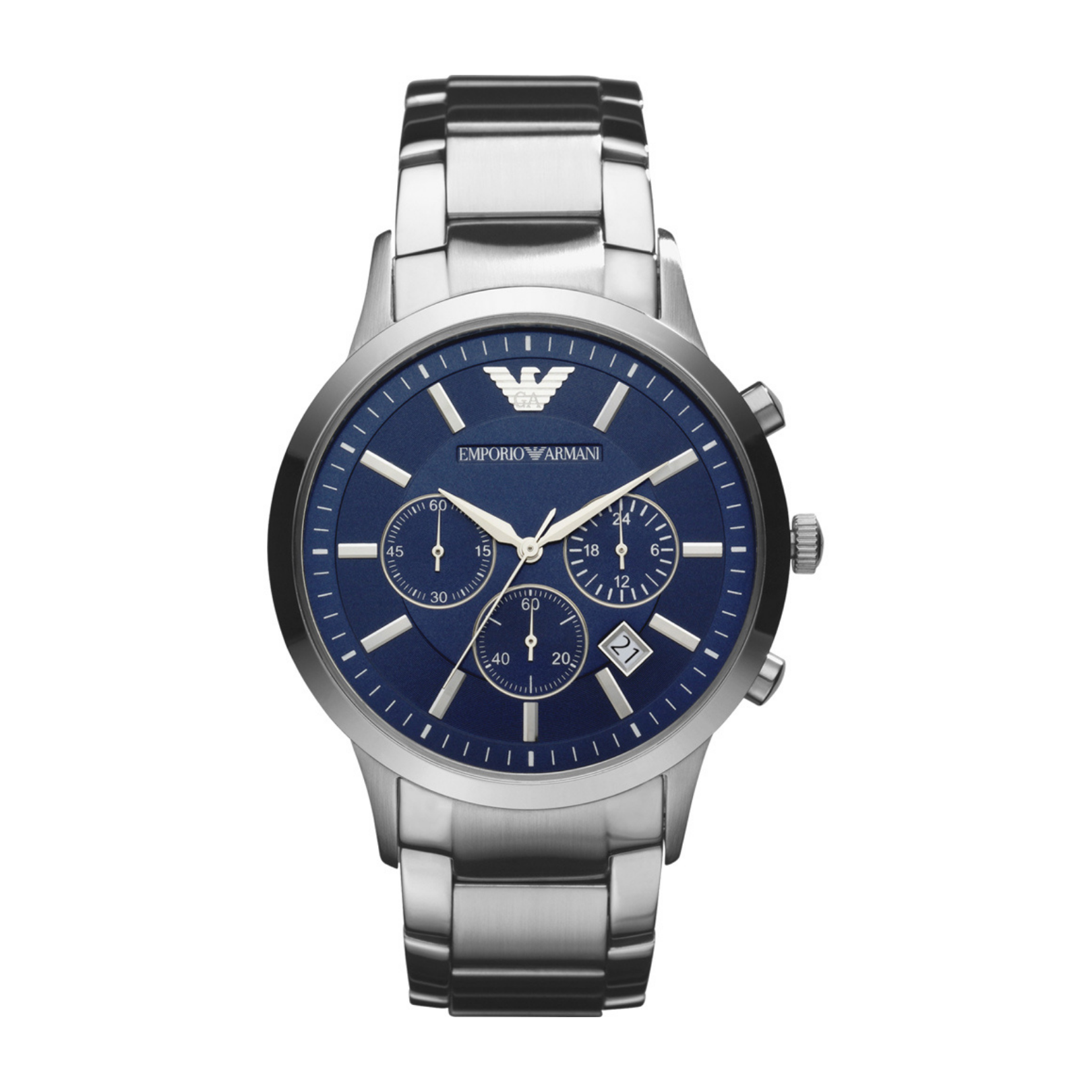Armani watch 2025 men's blue face