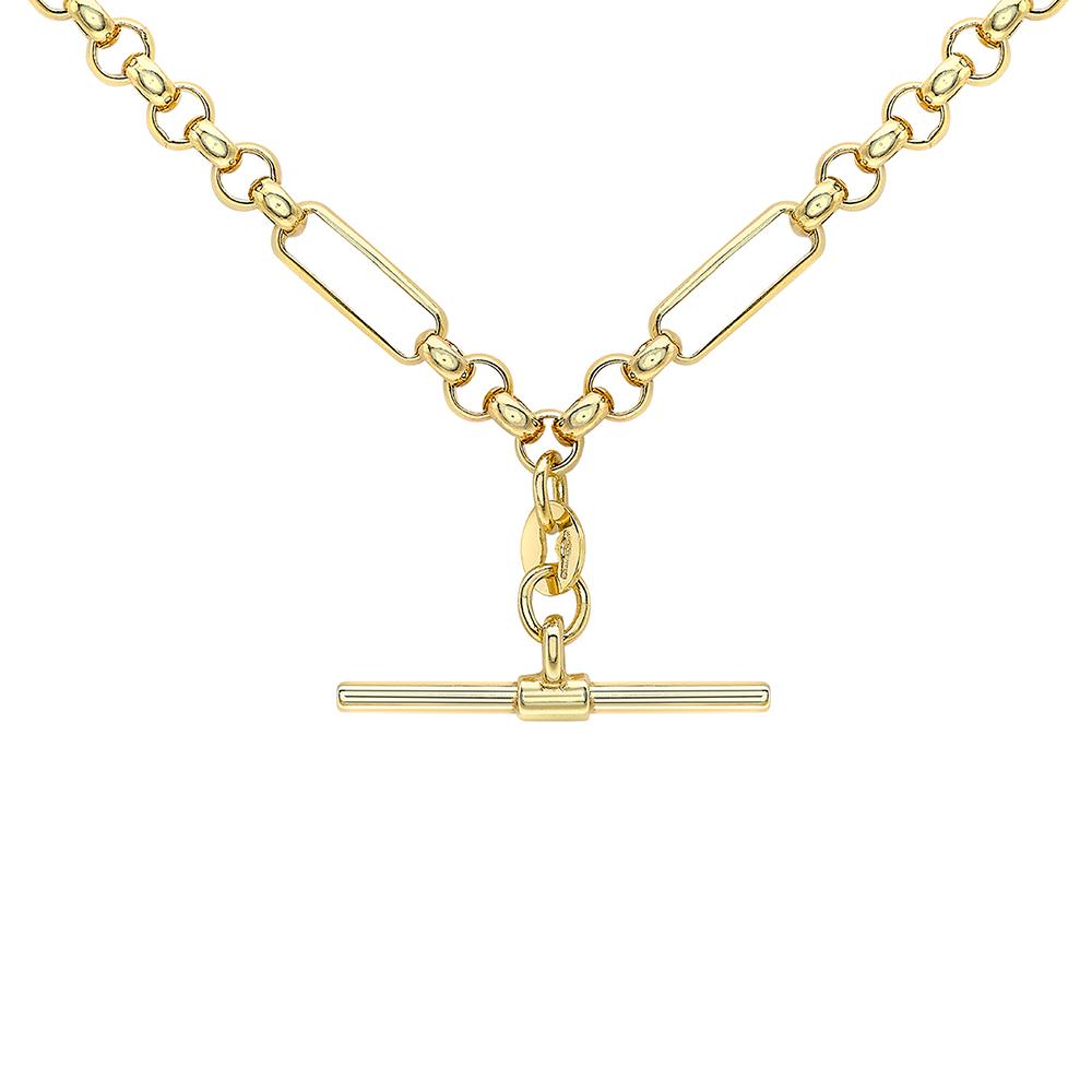 Chunky T Bar Necklace Gold – Never Fully Dressed
