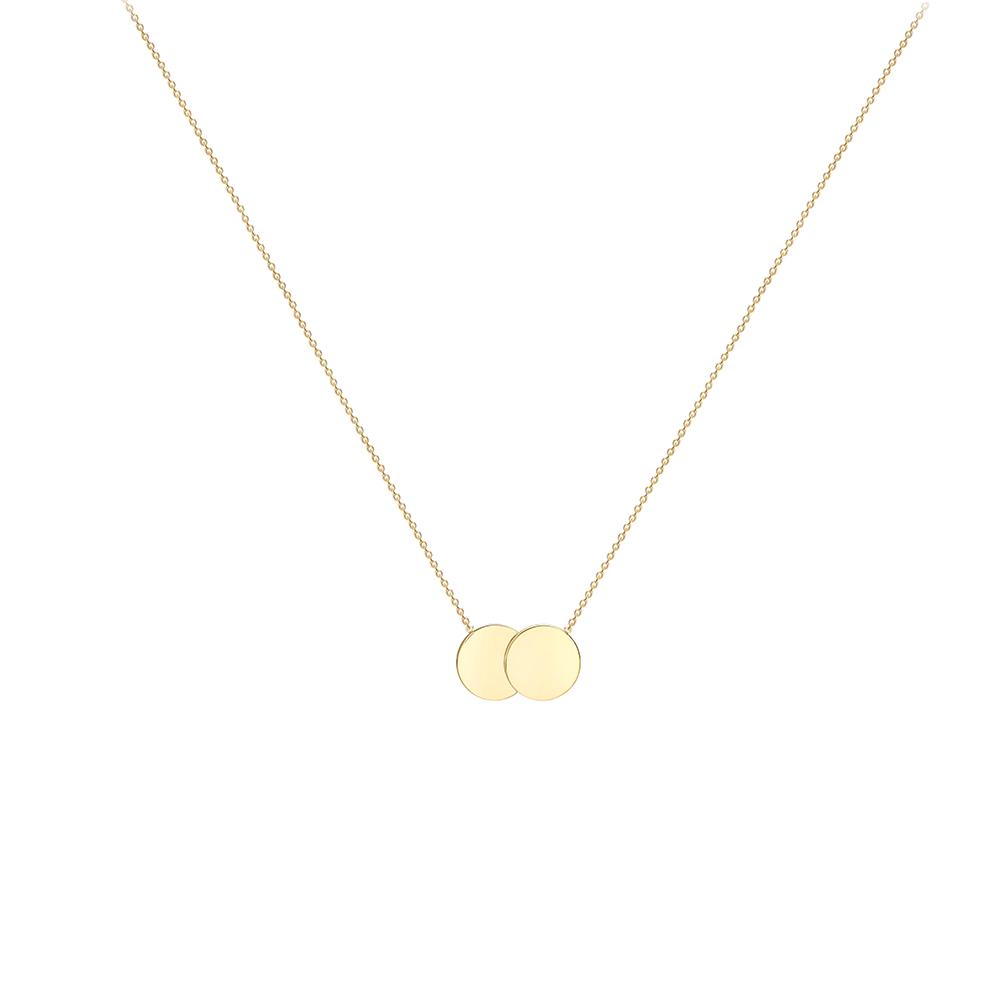 9ct Yellow Gold Engravable Double Disc Pendant – Keanes Jewellers