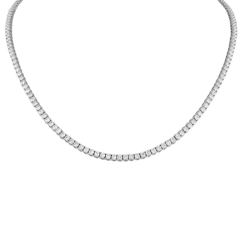 Carat* London Sterling Silver CZ Slimline Tennis Necklace – Keanes