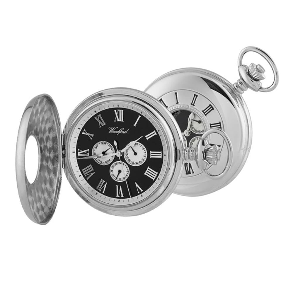 Woodford Black Chronograph Pocket Watch